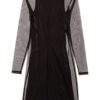 Calvin Klein Jeans Kleid mit Mesh-Besatz, Schwarz