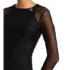 Calvin Klein Jeans Kleid mit Mesh-Besatz, Schwarz