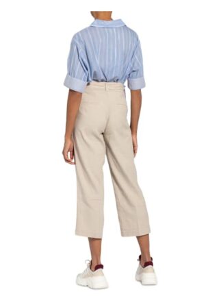 Cambio 7/8-Hose Claire mit Leinen, Beige