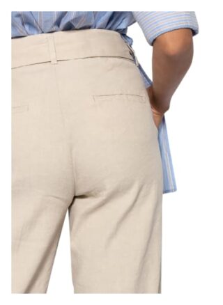 Cambio 7/8-Hose Claire mit Leinen, Beige