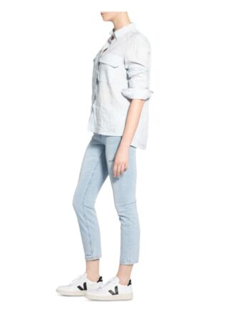 Cambio 7/8-Jeans Liu mit Schmucksteinbesatz, Blau