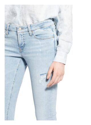 Cambio 7/8-Jeans Liu mit Schmucksteinbesatz, Blau