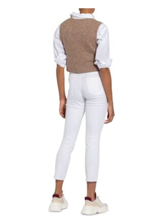 Cambio 7/8-Jeans Paris mit Swarovski Kristallen, Weiß