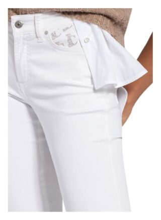 Cambio 7/8-Jeans Paris mit Swarovski Kristallen, Weiß