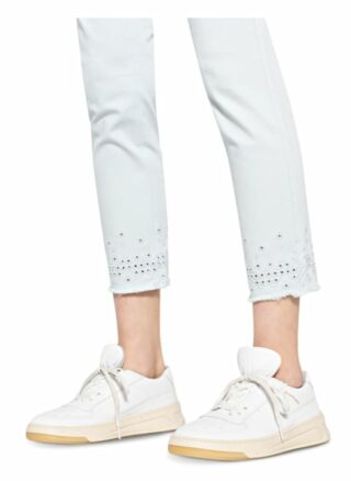 Cambio 7/8-Jeans Parla mit Lochspitze, Blau