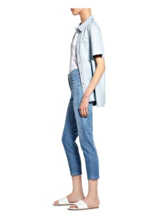 Cambio 7/8-Jeans Piper mit Schmucksteinbesatz, Blau