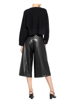 Cambio Culottes Camilla in Lederoptik, Schwarz