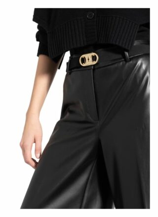 Cambio Culottes Camilla in Lederoptik, Schwarz