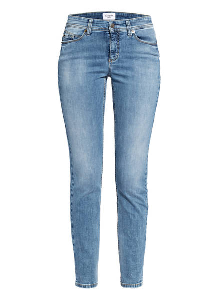 Cambio Skinny Jeans Parla mit Swarovski Kristallen, Blau