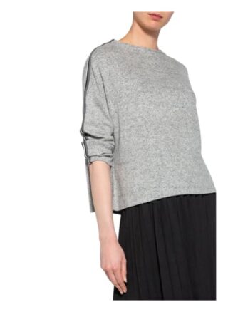 Cartoon Kleid im Materialmix, Schwarz