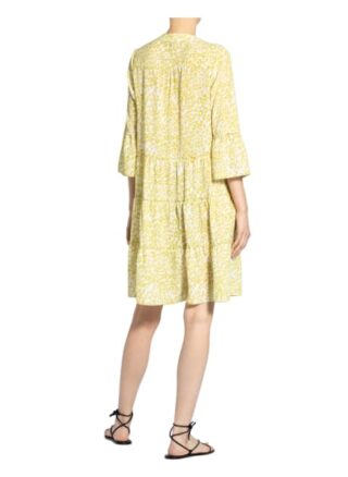 Cartoon Kleid mit 3/4-Arm, Weiß