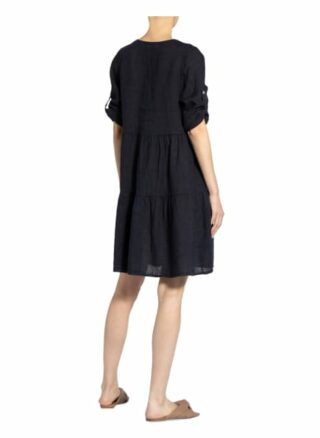 Cartoon Leinenkleid, Blau