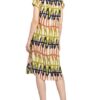 Cartoon Leinenkleid, Weiß