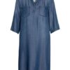 Catnoir Jeanskleid im Materialmix, Beige