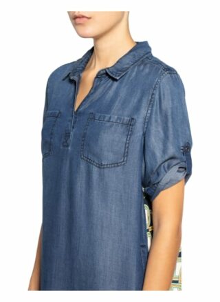Catnoir Jeanskleid im Materialmix, Beige