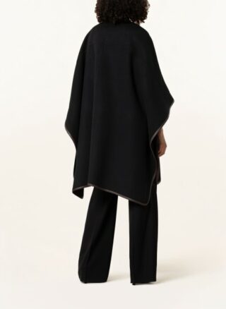 Chloé Cape mit Cashmere, Schwarz