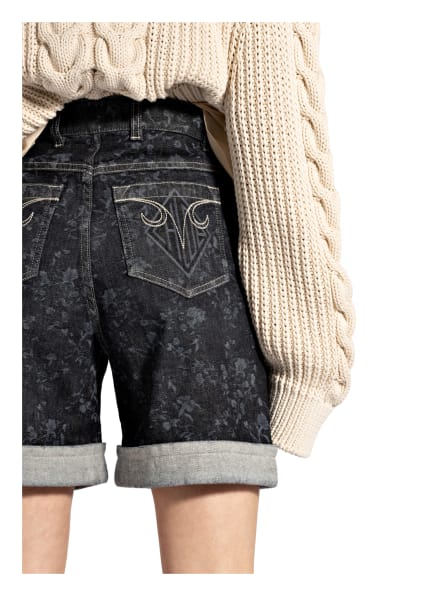 Chloé Jeans-Shorts Damen, Grau
