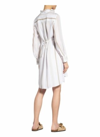Chloé Kleid im Materialmix, Weiß