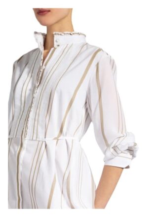 Chloé Kleid im Materialmix, Weiß
