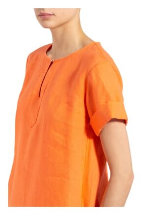Cinque Leinenkleid Cidelhi mit Schmuckstein, Orange