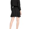 Claudie Pierlot Kleid Raffina mit 3/4-Arm, Schwarz