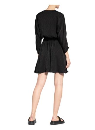 Claudie Pierlot Kleid Raffina mit 3/4-Arm, Schwarz