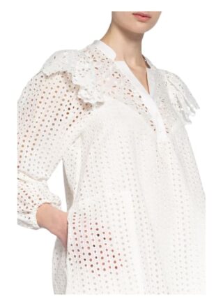 Claudie Pierlot Kleid Ravisa aus Lochspitze, Weiß