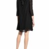 Claudie Pierlot Kleid Rifififleurs mit 3/4-Arm, Schwarz