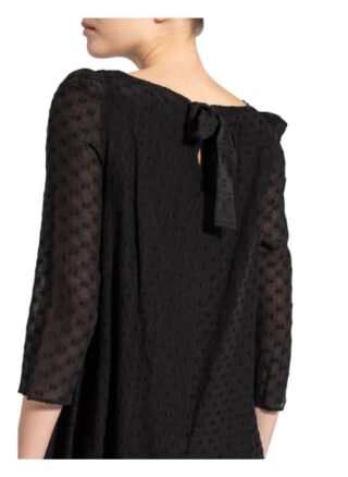 Claudie Pierlot Kleid Rifififleurs mit 3/4-Arm, Schwarz