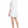 Claudie Pierlot Kleid Rifififleurs mit 3/4-Arm, Weiß