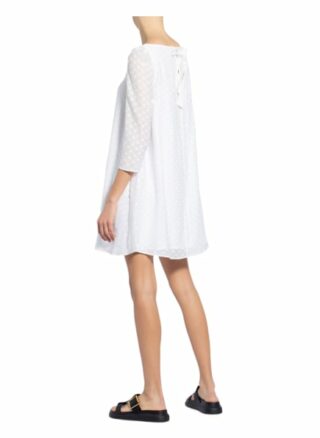 Claudie Pierlot Kleid Rifififleurs mit 3/4-Arm, Weiß