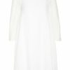 Claudie Pierlot Kleid Rifififleurs mit 3/4-Arm, Weiß