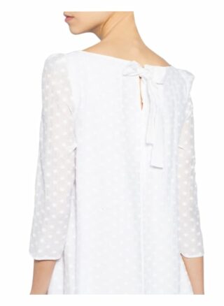 Claudie Pierlot Kleid Rifififleurs mit 3/4-Arm, Weiß
