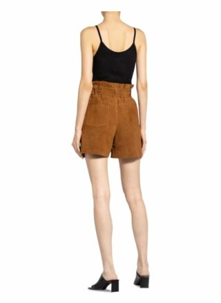 Claudie Pierlot Ledershorts Cueillette, Braun
