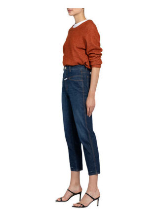 closed Pedal Pusher Boyfriend Jeans Damen, Blau