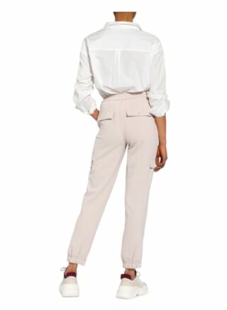 Comma Cargohose im Jogging-Stil, Beige