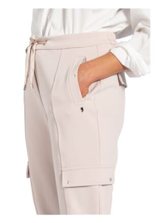 Comma Cargohose im Jogging-Stil, Beige