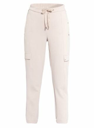 Comma Cargohose im Jogging-Stil, Beige