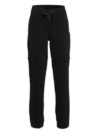 Comma Cargohose im Jogging-Stil, Schwarz