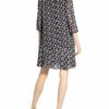 Comma Hemdblusenkleid mit 3/4-Arm, Schwarz
