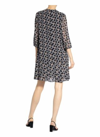 Comma Hemdblusenkleid mit 3/4-Arm, Schwarz