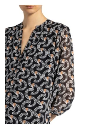 Comma Hemdblusenkleid mit 3/4-Arm, Schwarz