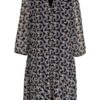 Comma Hemdblusenkleid mit 3/4-Arm, Schwarz