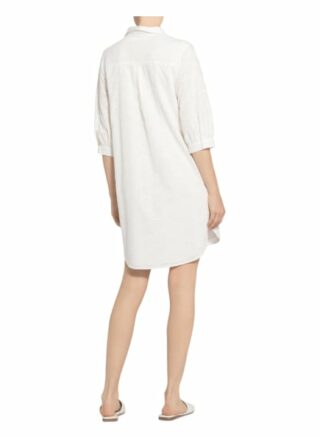 Comma Hemdblusenkleid mit 3/4-Arm, Weiß