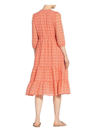 Comma Kleid mit 3/4-Arm, Orange