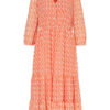 Comma Kleid mit 3/4-Arm, Orange