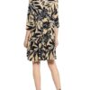 Comma Kleid mit 3/4-Arm, Schwarz