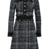 D&G Bouclé-Kleid, Weiß