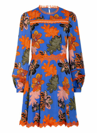 Damsel in A Dress Kleid Binx mit Spitzenbesatz, Blau