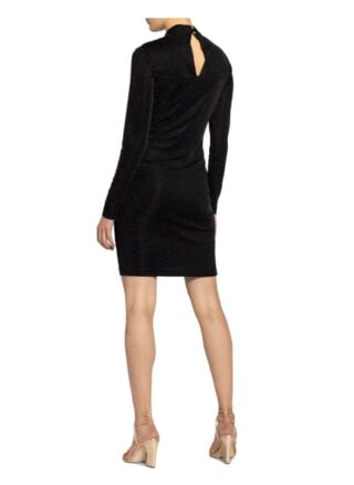 Damsel in A Dress Kleid Irise mit Glitzergarn, Schwarz